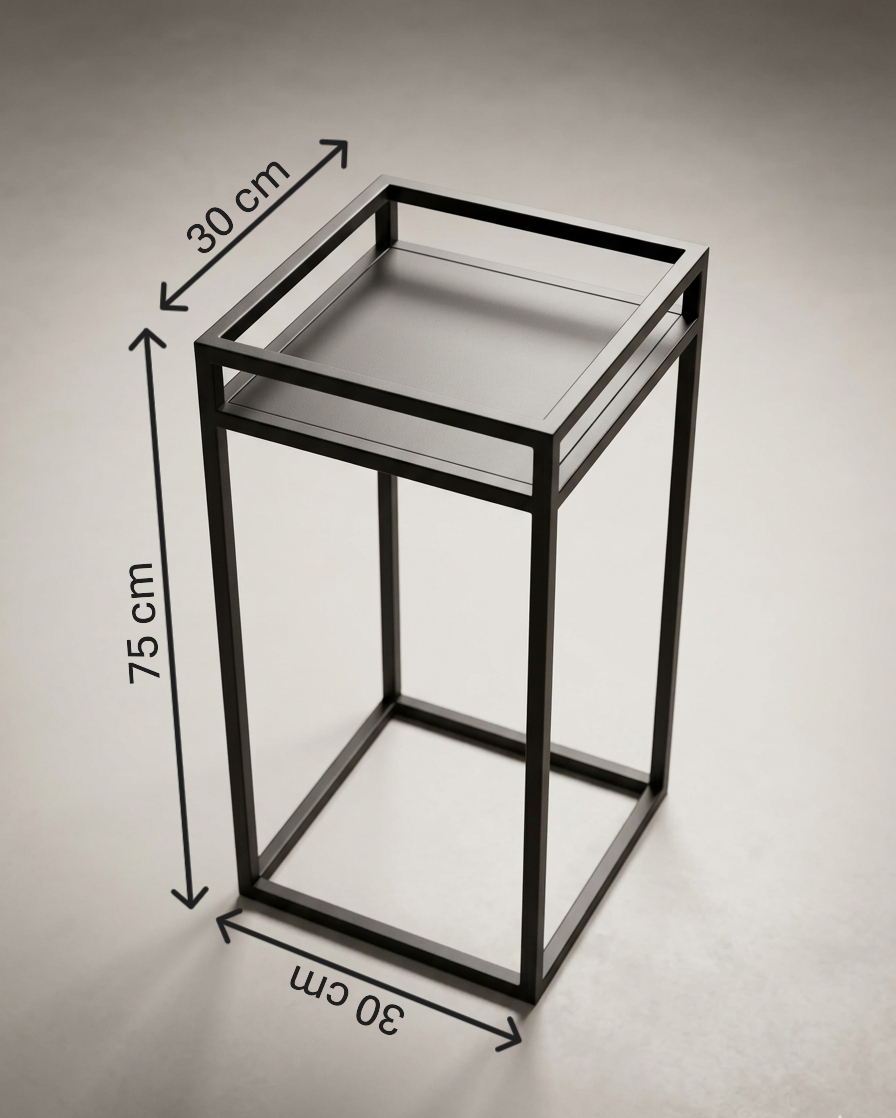 Pedestal o Mesa de Apoyo con Vidrio - Imagen 2