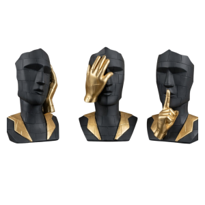 Set de Figuras Sordo, Ciego y Mudo
