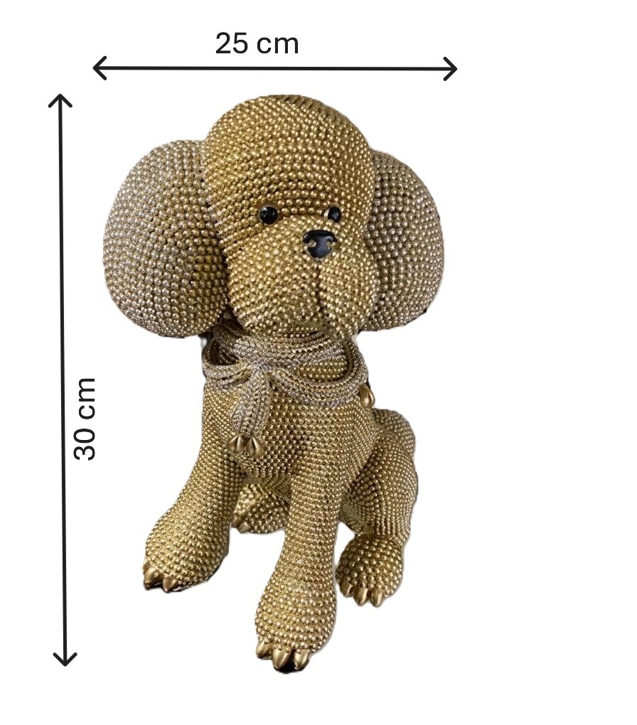 Figura Decorativa Poodle Dorado - Imagen 2