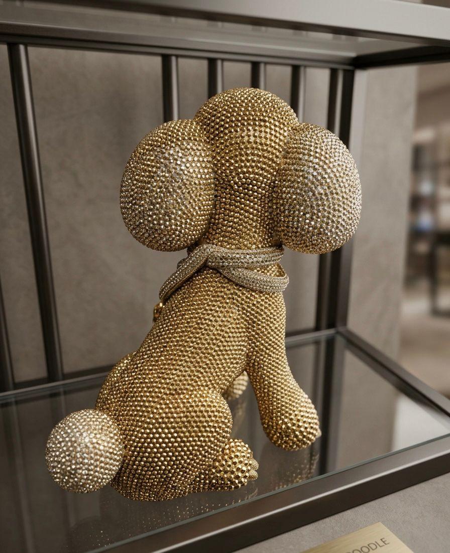 Figura Decorativa Poodle Dorado - Imagen 3